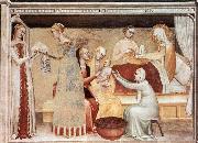 GIOVANNI DA MILANO The Birth of the Virgin painting